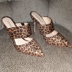 Leopard print heels